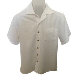 BATEK BAY White Checkered Buxton Down Shirt Men M Medium